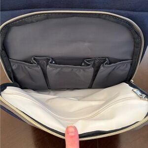 LAND Navy Canvas Diaper Backpack NWOT